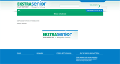Desktop Screenshot of ekstrasenior.pl